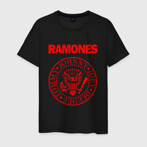 Мужская футболка хлопок RAMONES, цвет черный