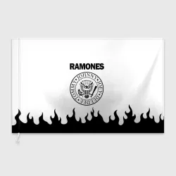 Флаг 3D Ramones black logo