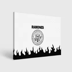 Холст прямоугольный Ramones black logo