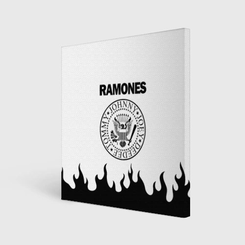 Холст квадратный Ramones black logo