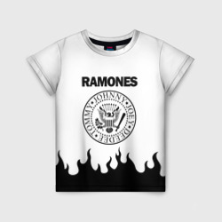 Детская футболка 3D Ramones black logo
