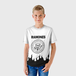 Детская футболка 3D Ramones black logo - фото 2