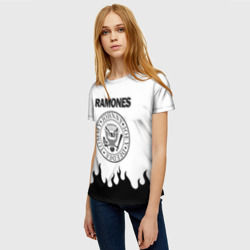 Женская футболка 3D Ramones black logo - фото 2