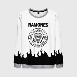 Мужской свитшот 3D Ramones black logo