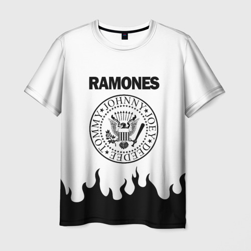 Мужская футболка 3D Ramones black logo, цвет 3D печать