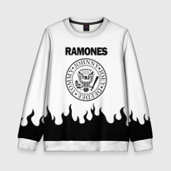 Детский свитшот 3D Ramones black logo