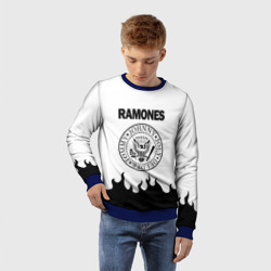 Детский свитшот 3D Ramones black logo - фото 2