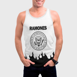 Мужская майка 3D Ramones black logo - фото 2