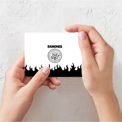 Поздравительная открытка Ramones black logo - фото 2