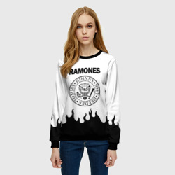 Женский свитшот 3D Ramones black logo - фото 2