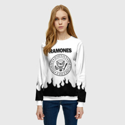 Женский свитшот 3D Ramones black logo - фото 2