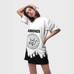 Платье-футболка 3D Ramones black logo - фото 2