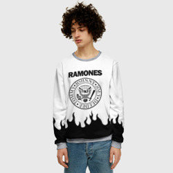 Мужской свитшот 3D Ramones black logo - фото 2