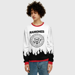 Мужской свитшот 3D Ramones black logo - фото 2