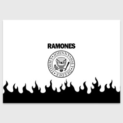 Поздравительная открытка Ramones black logo