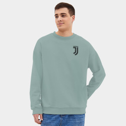 Мужской свитшот oversize без начеса хлопок Juventus Ювентус - фото 2