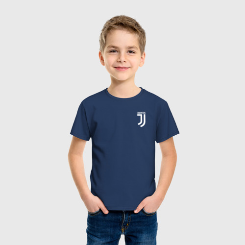 Детская футболка хлопок Juventus, цвет темно-синий - фото 3