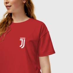 Женская футболка хлопок Oversize Juventus - фото 2