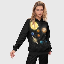 Женский костюм с толстовкой 3D Солнечная Система - фото 2