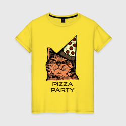 Женская футболка хлопок Pizza party