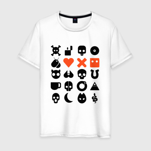 Мужская футболка хлопок Любовь смерть роботы love death robots LDR, цвет белый