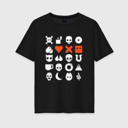 Женская футболка хлопок Oversize Love death robots LDR