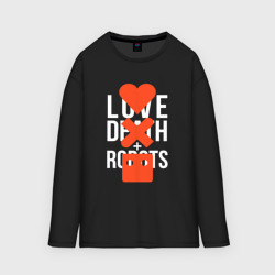 Мужской лонгслив oversize хлопок Love Death and Robots - LDR