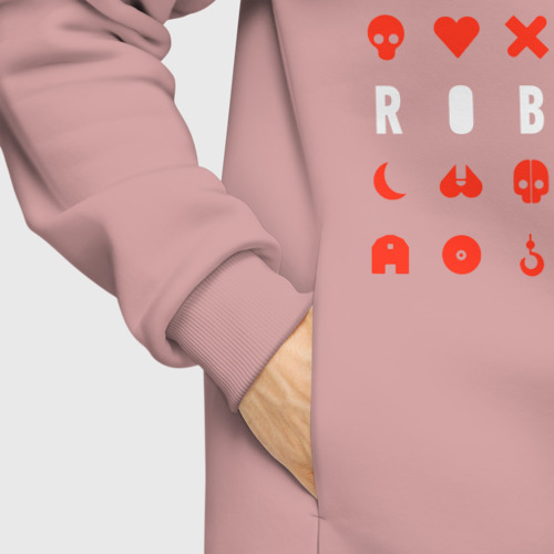 Мужское худи Oversize хлопок Love death robots LDR, цвет пыльно-розовый - фото 8
