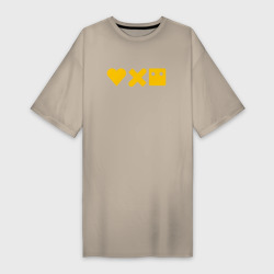 Платье-футболка хлопок LDR yellow logo