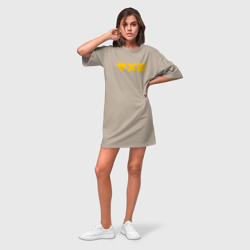 Платье-футболка хлопок LDR yellow logo - фото 2