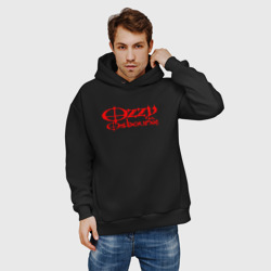 Мужское худи Oversize хлопок Ozzy Osbourne red emblem - фото 2