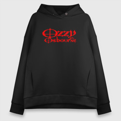 Женское худи Oversize хлопок Ozzy Osbourne red emblem