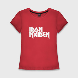 Женская футболка хлопок Slim Iron Maiden Айрон мейден