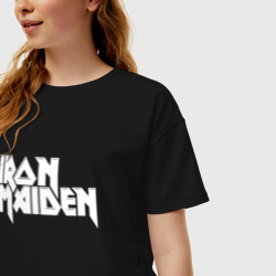 Женская футболка хлопок Oversize Iron Maiden Айрон мейден - фото 2
