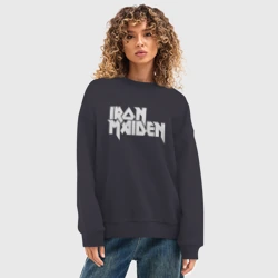 Женский свитшот oversize без начеса хлопок Iron Maiden Айрон мейден - фото 2