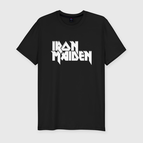 Мужская футболка хлопок Slim Iron Maiden Айрон мейден, цвет черный