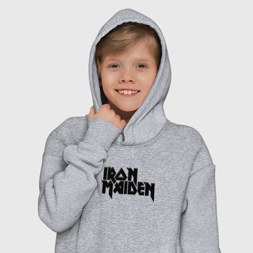 Детское худи Oversize хлопок Iron Maiden Айрон мейден, цвет меланж - фото 12