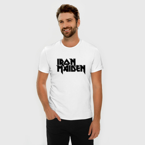 Мужская футболка хлопок Slim Iron Maiden Айрон мейден, цвет белый - фото 3
