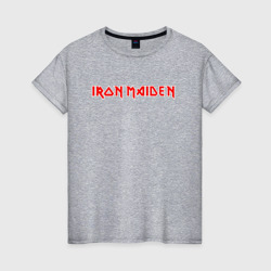Женская футболка хлопок Iron Maiden Айрон мейден