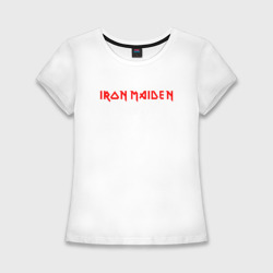 Женская футболка хлопок Slim Iron Maiden Айрон мейден