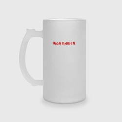 Кружка пивная матовое стекло Iron Maiden Айрон мейден