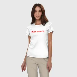 Женская пижама с белой футболкой хлопок Iron Maiden Айрон мейден - фото 2