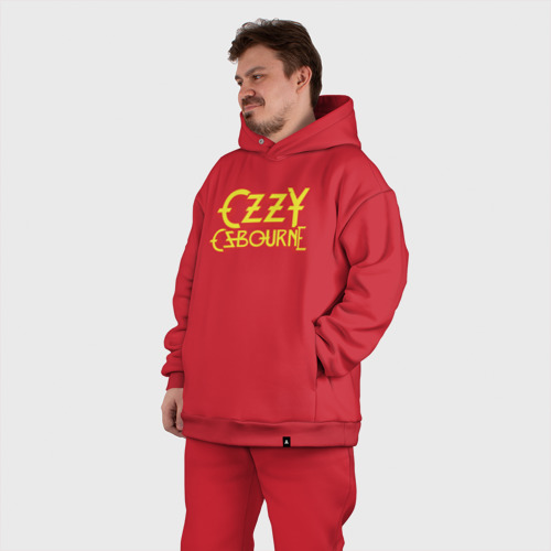 Мужской костюм oversize хлопок Ozzy Osbourne Оззи Осборн, цвет красный - фото 7
