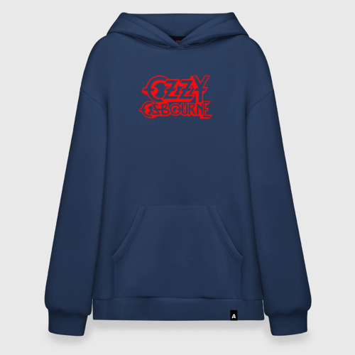 Худи SuperOversize хлопок Ozzy Osbourne Red Logo, цвет темно-синий