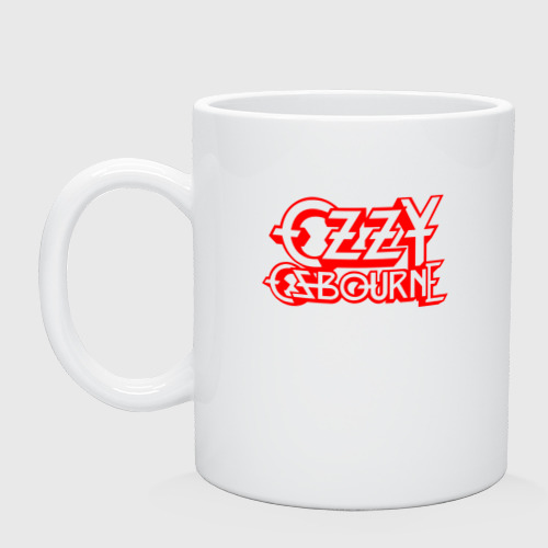 Кружка керамическая Ozzy Osbourne Red Logo, цвет белый