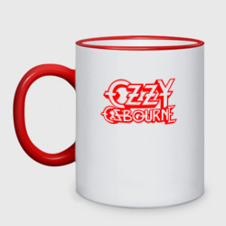 Кружка двухцветная Ozzy Osbourne Red Logo