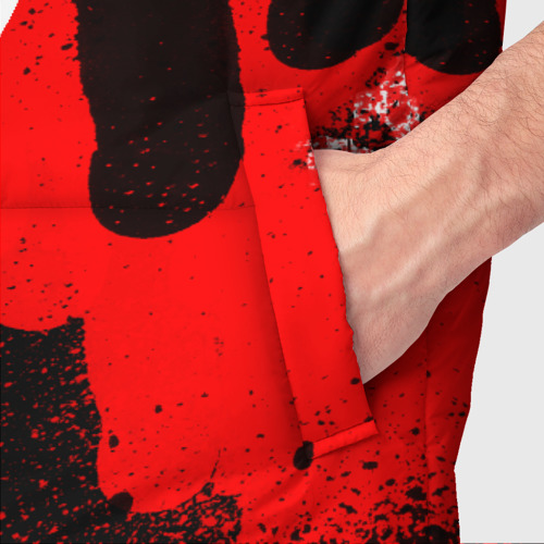 Мужской жилет утепленный 3D Анархия, цвет красный - фото 6