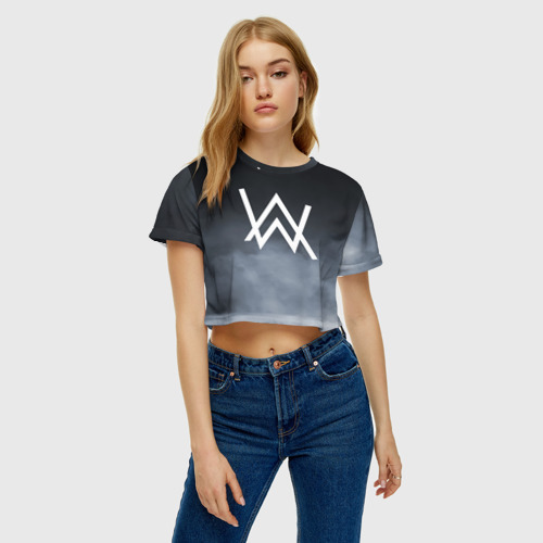 Женская футболка Crop-top 3D Alan Walker, цвет 3D печать - фото 4