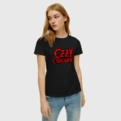 Женская футболка хлопок Ozzy Osbourne hard metal - фото 2