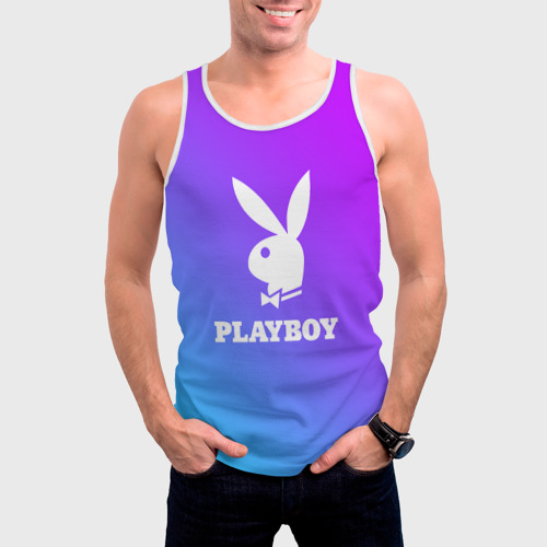 Мужская майка 3D Плейбой Playboy, цвет 3D печать - фото 3